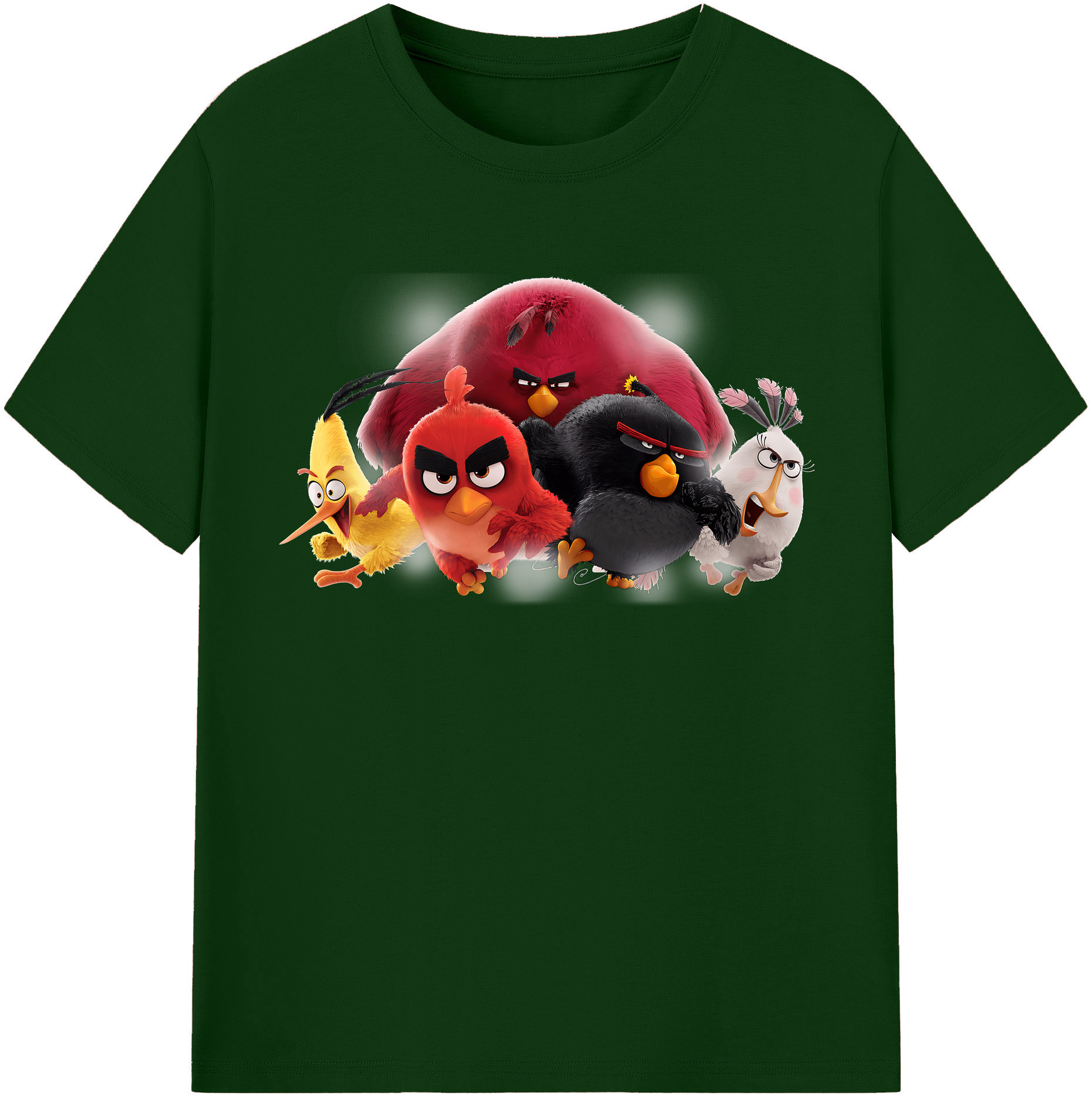 （画像用） Angry Birds アングリーバード 綿100％半袖Tシャツ（フロントプリント）